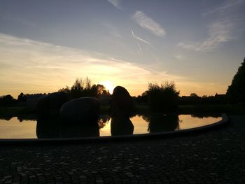 Silhouette of trees at sunset