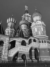 Low angle view of temple building against sky