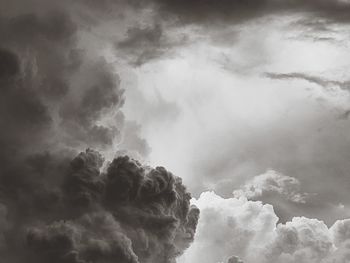 Low angle view of clouds in sky