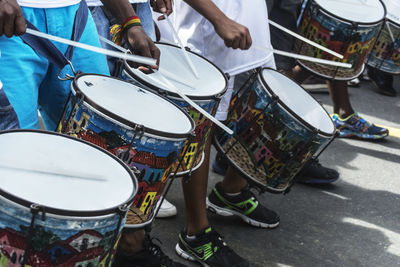Musicians are seen during the bahia independence parade 