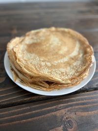 French crepes on plate