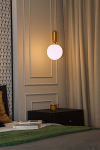 Illuminated lamp at home