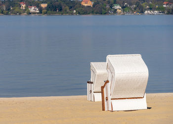 Beach charts on sand at beach