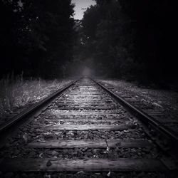 Railroad tracks in winter