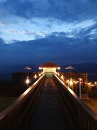 Illuminated city at night
