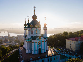 View of buildings against sky in city