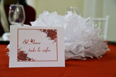 Close-up of text on white paper