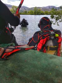 People standing in water