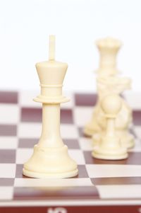 Close-up of chess pieces