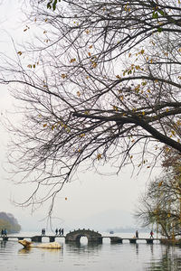 Scenic view of river against sky