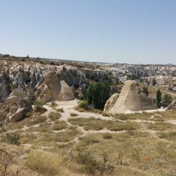 Scenic view of landscape against clear sky