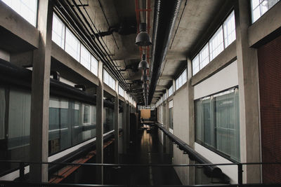 View of train at subway station