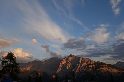 Panoramic view of mountains against sky