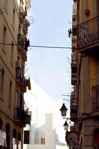 Low angle view of buildings against sky