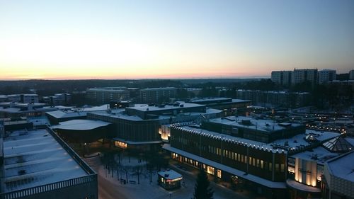 Cityscape at sunset