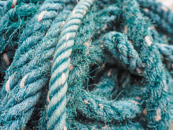 Detail shot of weathered rope