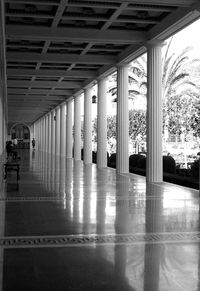 Empty corridor of building