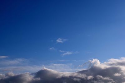 Low angle view of clouds in sky