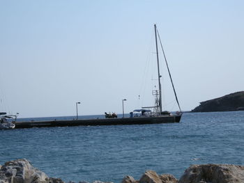 Sailboats in sea