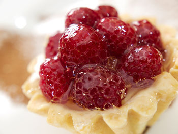 Close-up of strawberries in plate