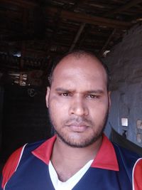 Close-up portrait of young man