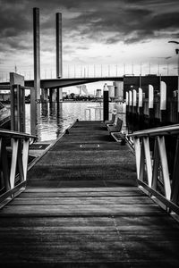 Bridge over water against sky