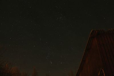 Low angle view of star field against star field