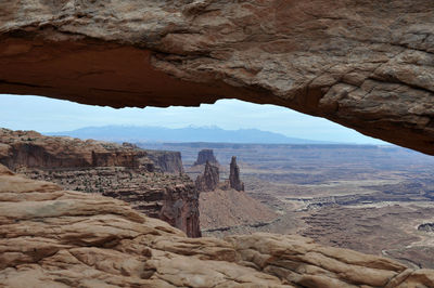 High angle shot of rocky landscape