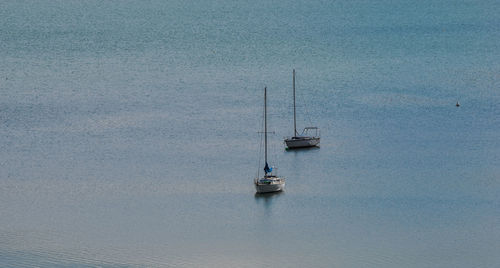 Sailboat sailing on sea