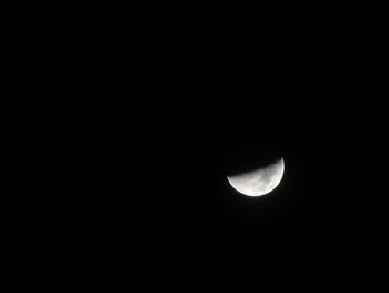 Low angle view of moon in sky