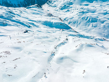 Alpine ski resort st. anton am arlberg in winter time