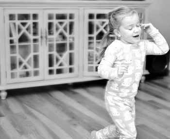 Boy playing on floor
