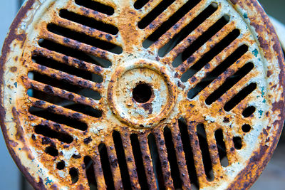 Close-up of rusty machine part