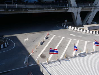 High angle view of bridge in city