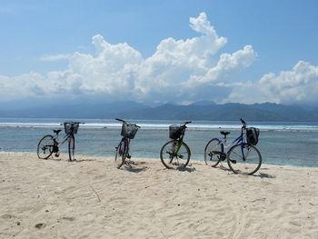 Bicycles on beach