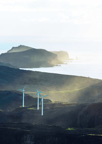 Scenic view of sea against sky on madeira island