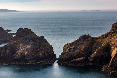 Rock formations in sea