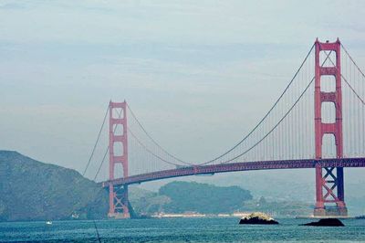 Golden gate bridge over river