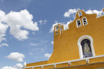 Low angle view of building against sky