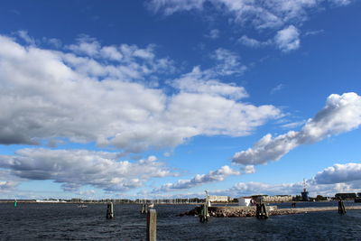 Pier on calm sea