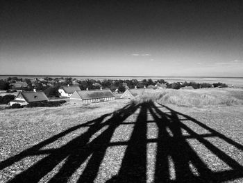 Panoramic view of landscape against clear sky
