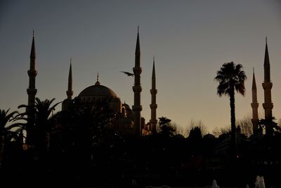 Exterior view of the mosque in istanbul
