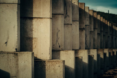 Close-up of concrete wall of building