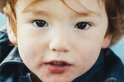 Close-up portrait of cute boy