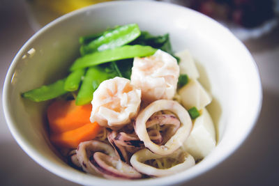 Close-up of soup in bowl