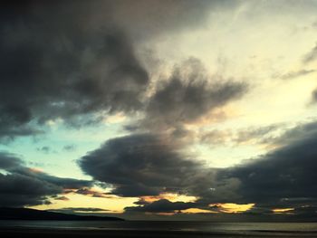 Scenic view of dramatic sky during sunset