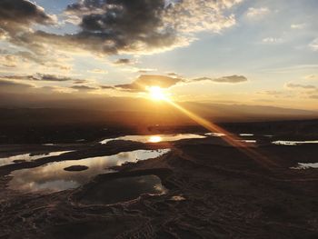 Scenic view of sunset against sky