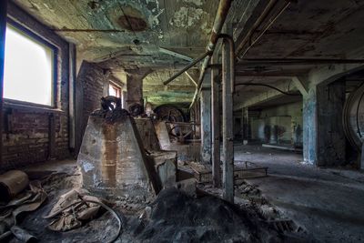 Interior of abandoned building