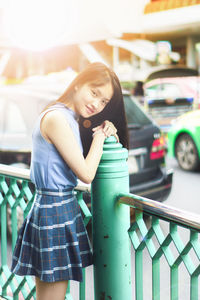 Portrait of smiling young woman