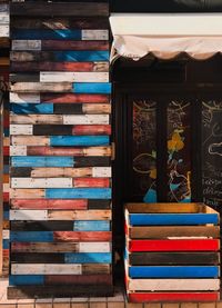 Stack of books in store